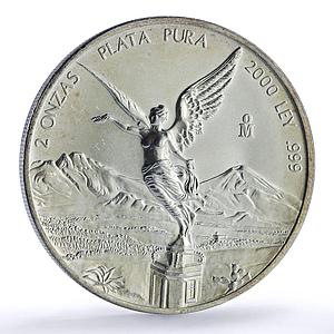 Mexico 2 onzas Libertad Angel of Independence 2 oz silver coin 2000
