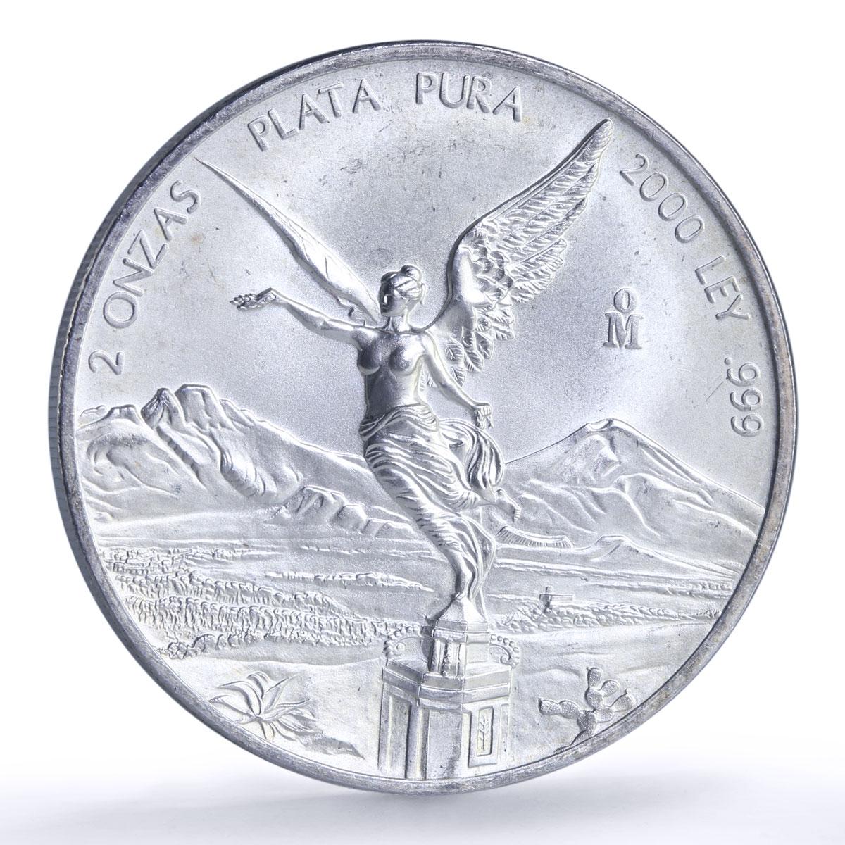 Mexico 2 onzas Libertad Angel of Independence 2 oz silver coin 2000