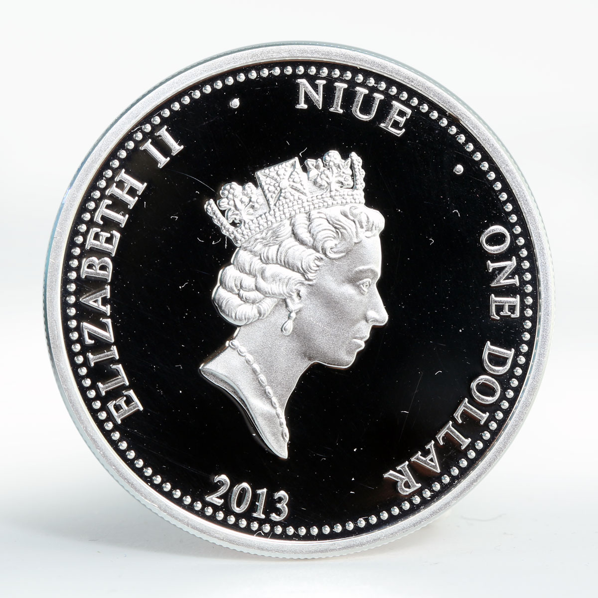 Niue 1 dollar Scented Flowers Rose colored silver coin 2013
