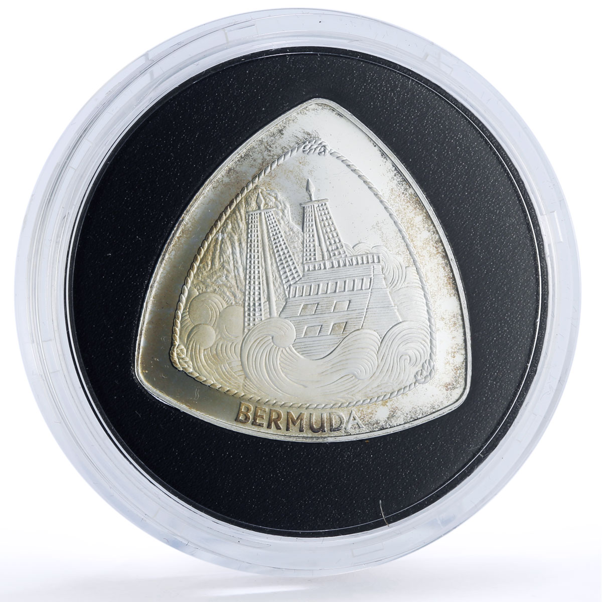 Bermuda 3 dollars Sea Venture Shipwreck Ships proof silver coin 1997