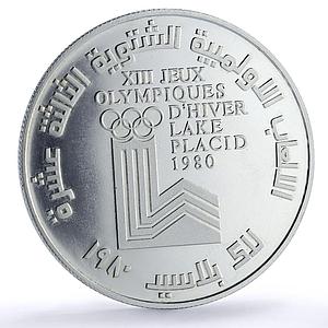 Lebanon 10 livres Lake Placid Winter Olympics Sports proof silver coin 1980