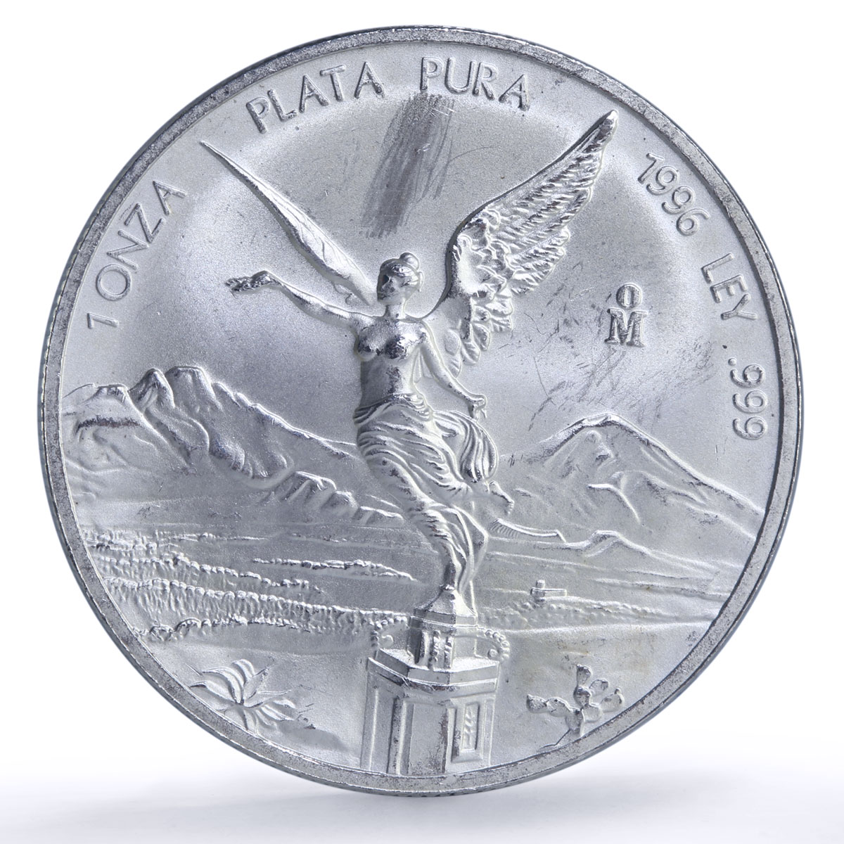 Mexico 1 onza Libertad Angel of Independence silver coin 1996