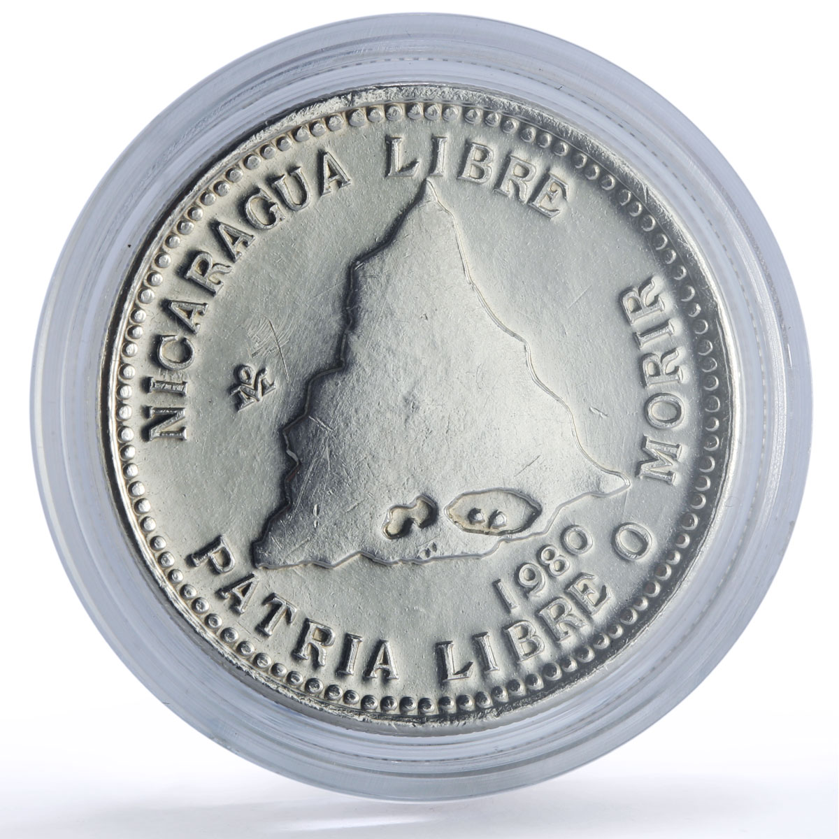 Nicaragua 500 cordobas Fonseca Revolutionary History Politics silver coin 1980