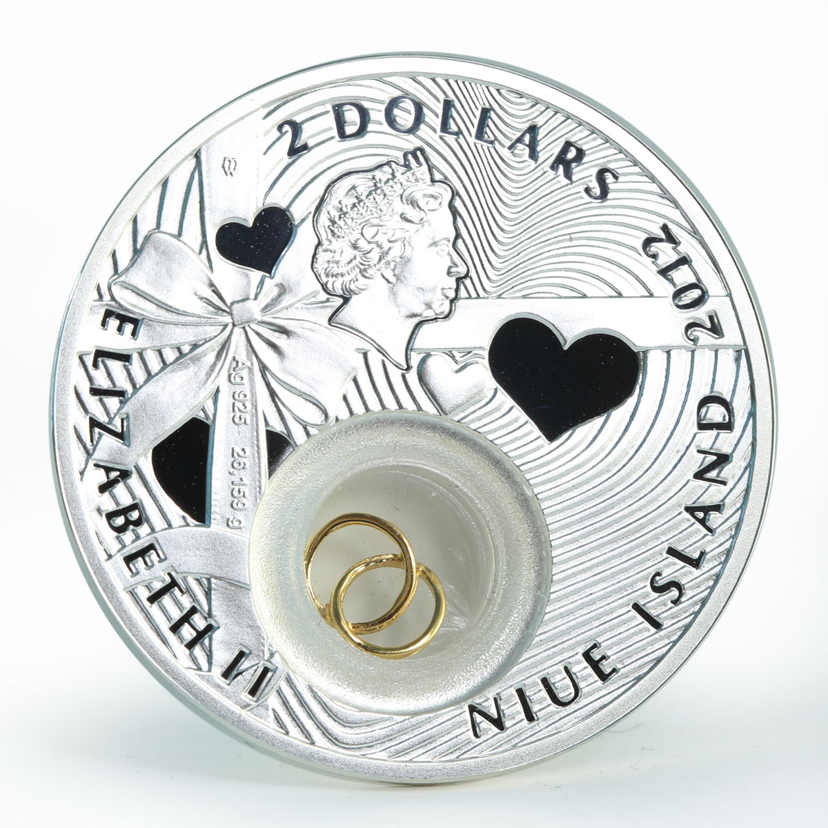 Niue 2 dollars Wedding Happy and Love silver coin 2012