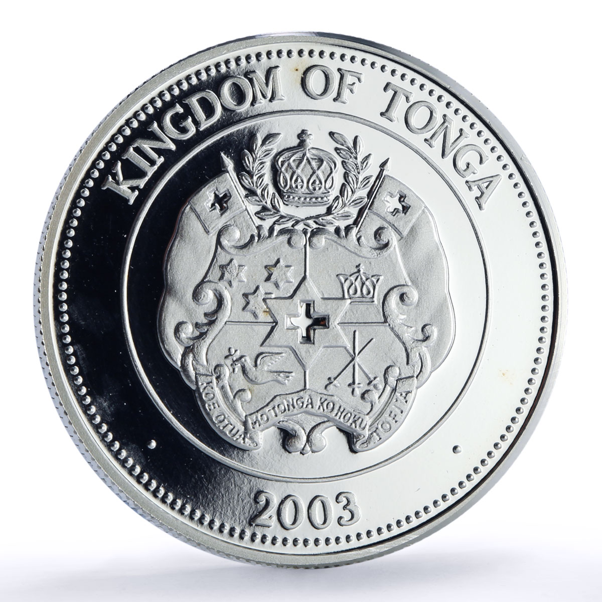 Tonga 2 paanga King Tupou IV 85th Birth Politics Gilt proof silver coin 2003