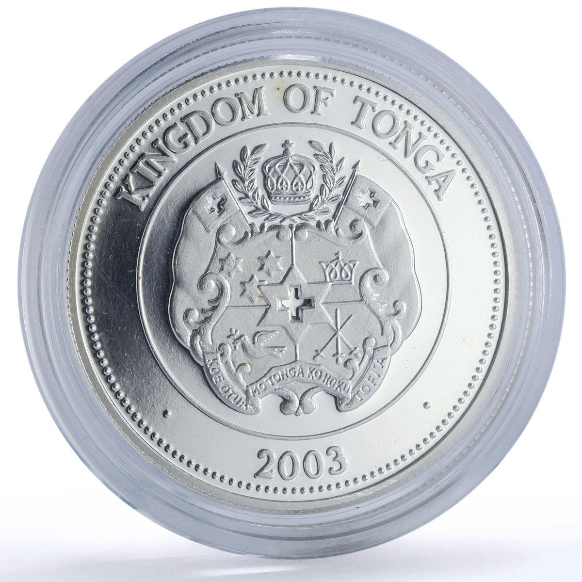 Tonga 2 paanga King Tupou IV 85th Birth Politics Gilt proof silver coin 2003