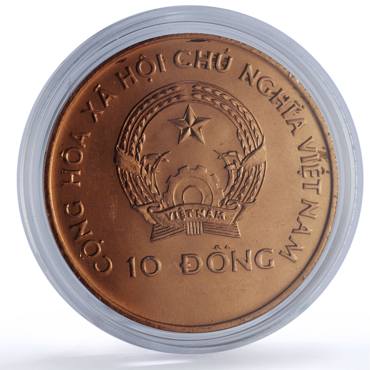 Vietnam 10 dong Football World Cup 1994 USA Player Sports copper coin 1992