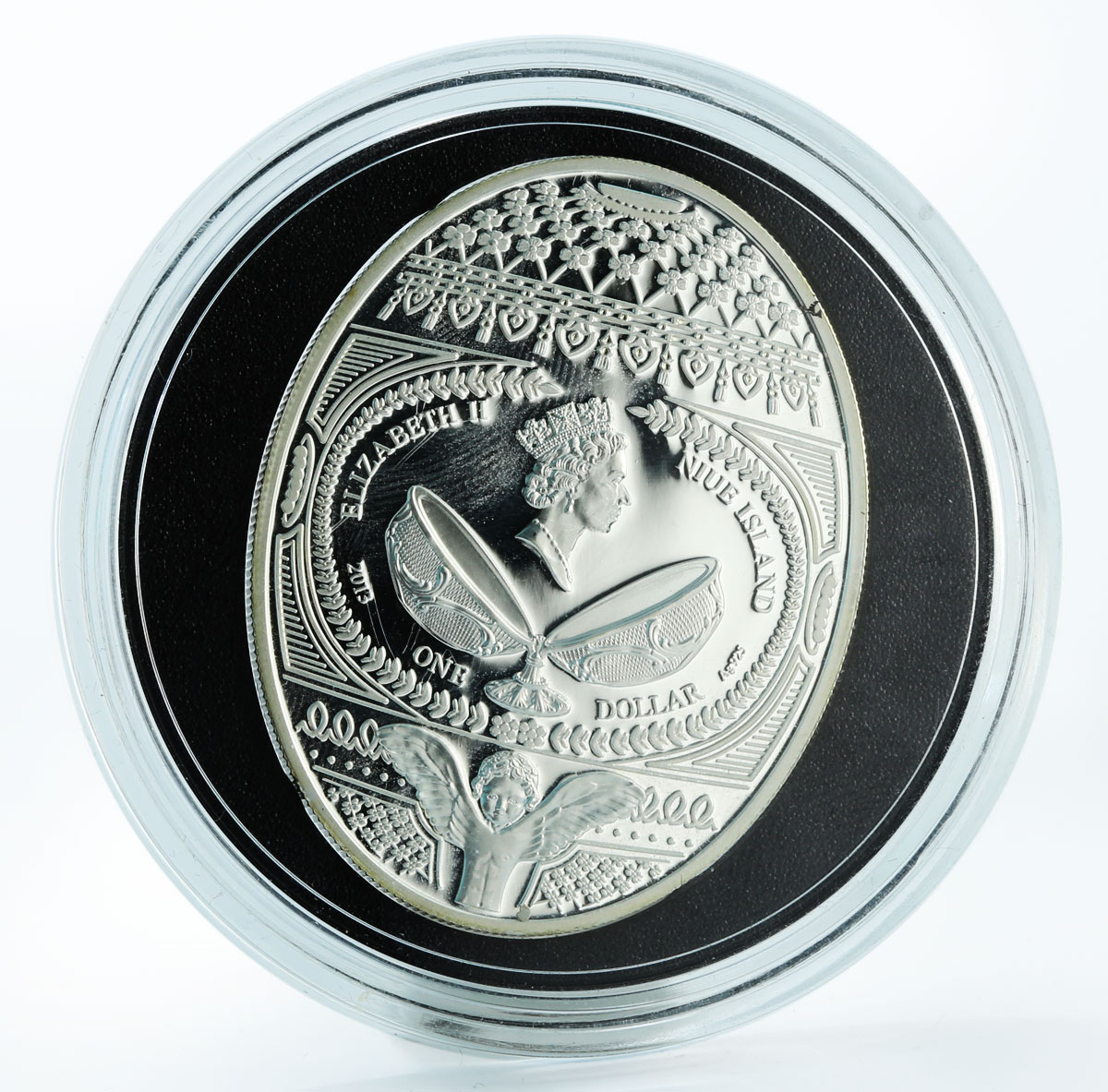Niue 1 dollar Love tree zircon insert proof silver coin 2013