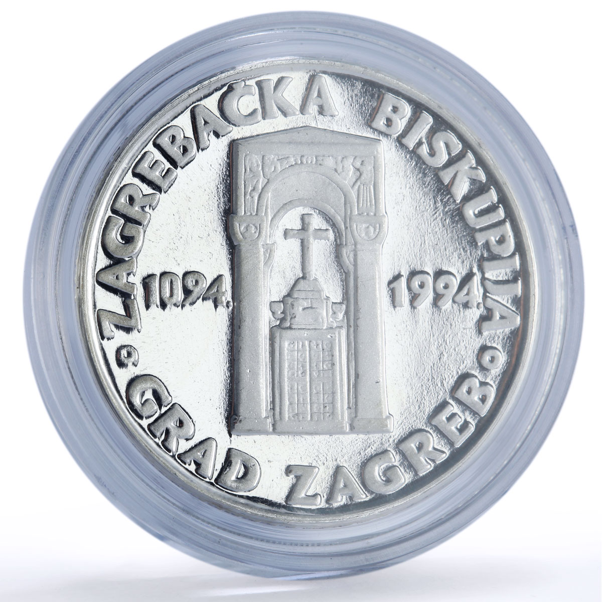Croatia 100 kuna St. Blaise Church Monastery Zagreb Religion silver coin 1994
