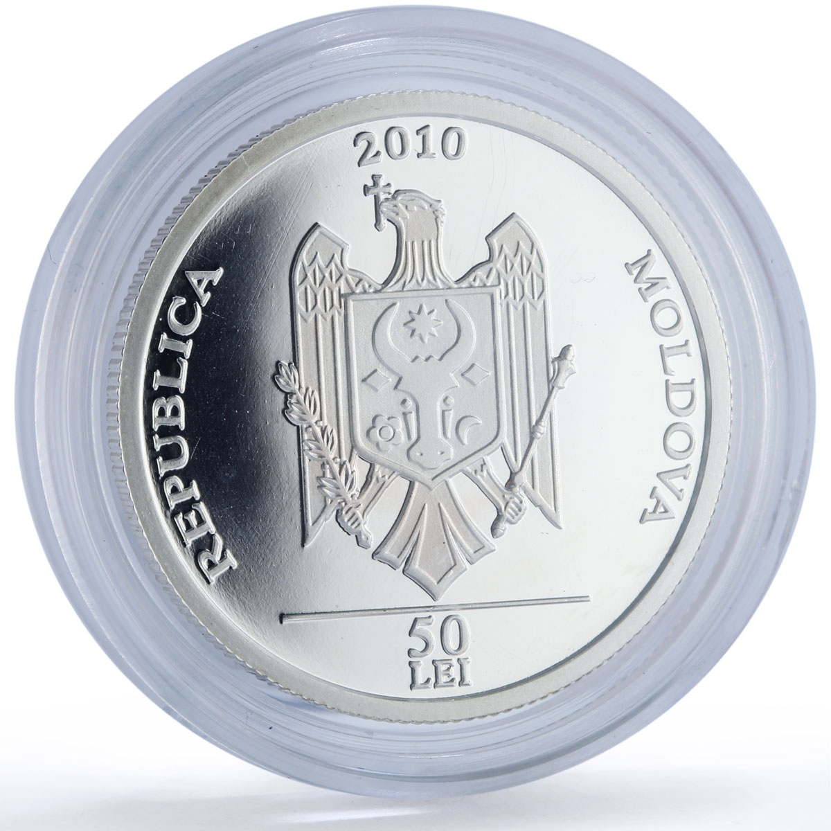 Moldova 50 lei Maria Cebotari Personalities Singer Music proof silver coin 2010