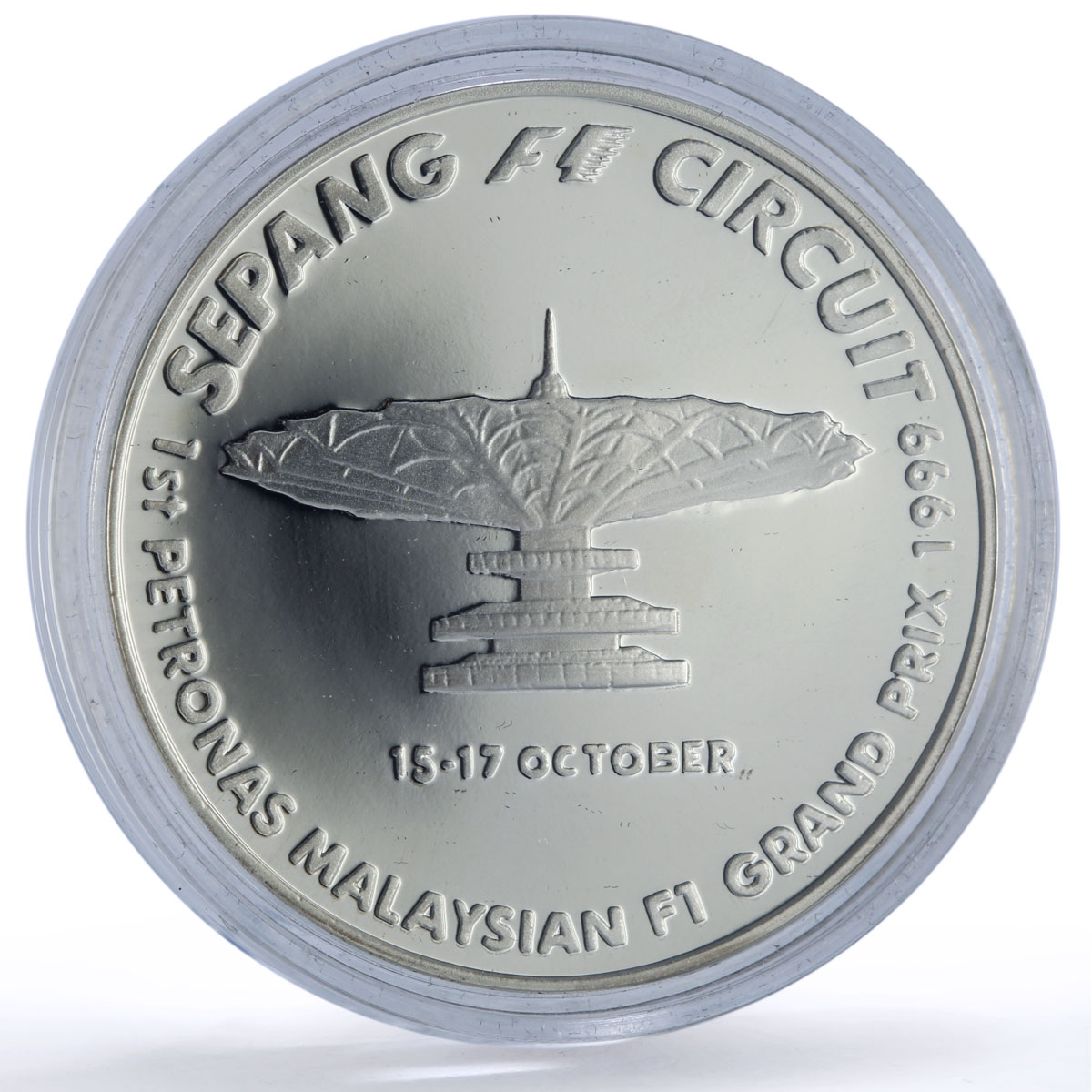 Malaysia Formule One Grand Prix Sepang Cars Automobiles proof silver medal 1999