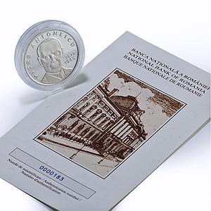 Romania 10 lei Petre Antonescu Triumphal Arch History proof silver coin 2023
