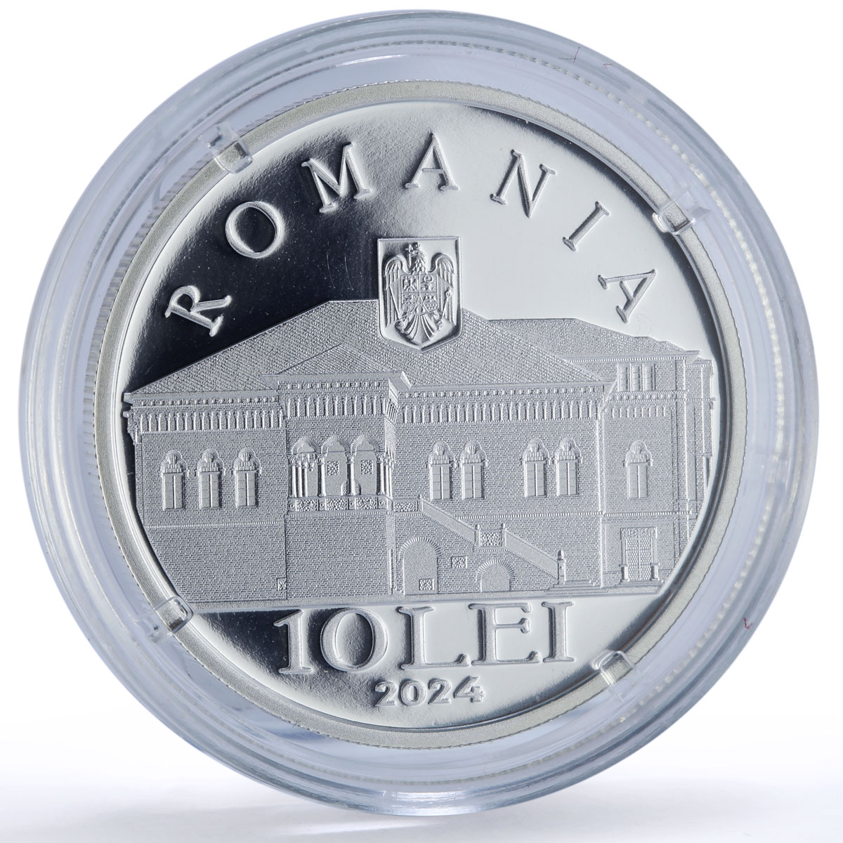 Romania 10 lei George Matei Cantacuzino Mogosoaia Palace proof silver coin 2024