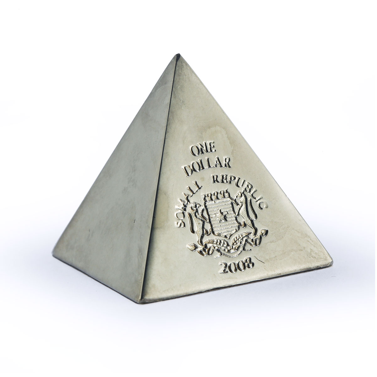 Somalia 1 dollar x 5 Cone Cylinder Cube Sphere Pyramid Figures CuNi coins 2008