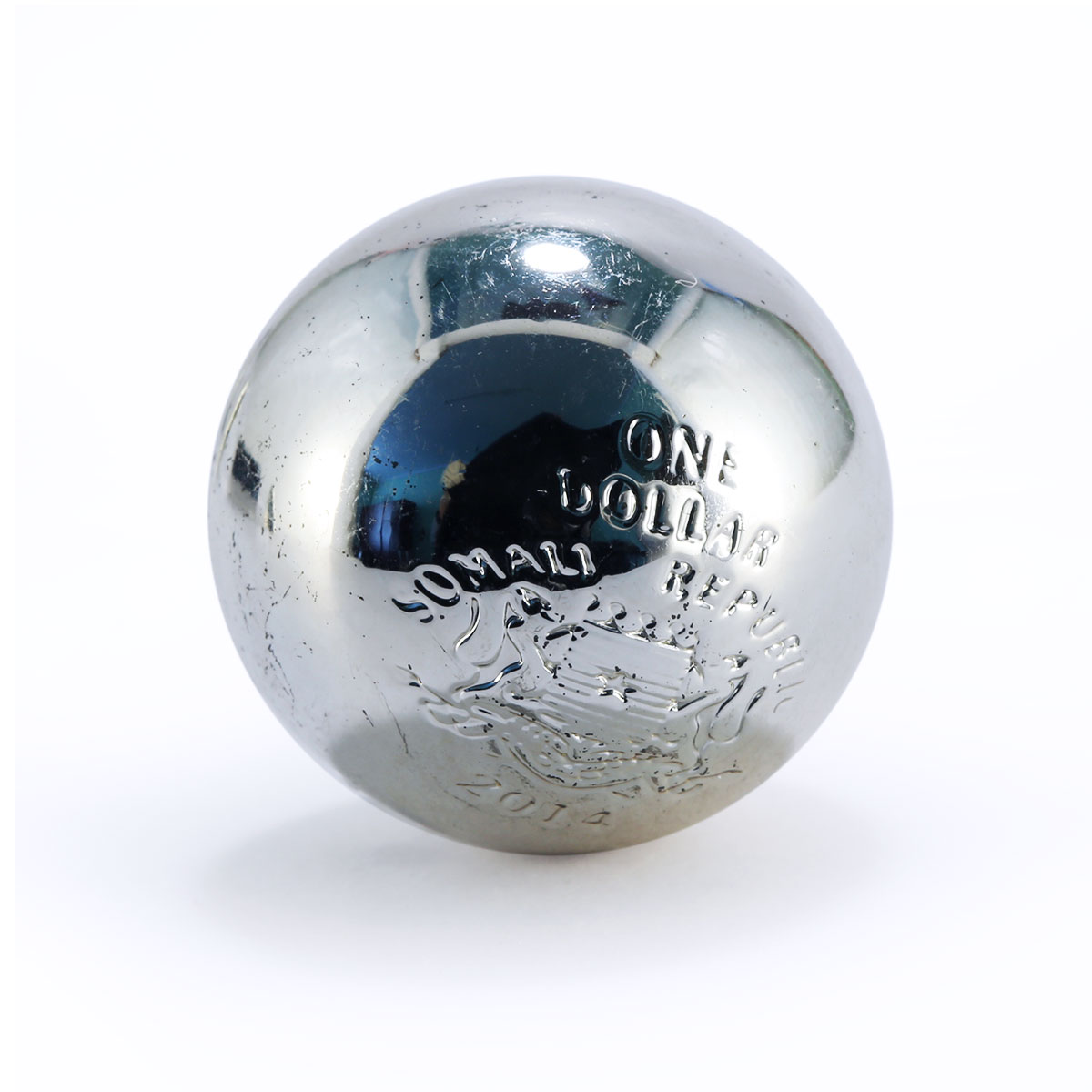 Somalia 1 dollar x 5 Cone Cylinder Cube Sphere Pyramid Figures CuNi coins 2014