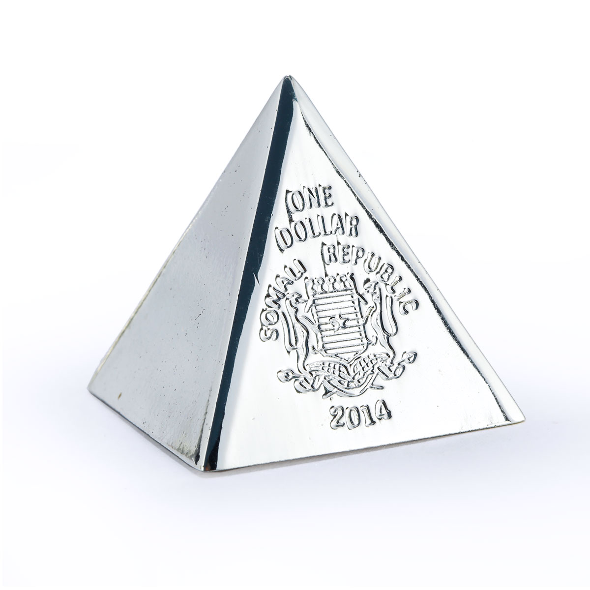 Somalia 1 dollar x 5 Cone Cylinder Cube Sphere Pyramid Figures CuNi coins 2014