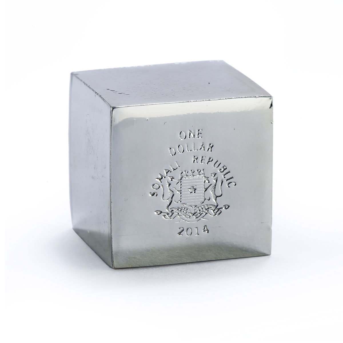 Somalia 1 dollar x 5 Cone Cylinder Cube Sphere Pyramid Figures CuNi coins 2014