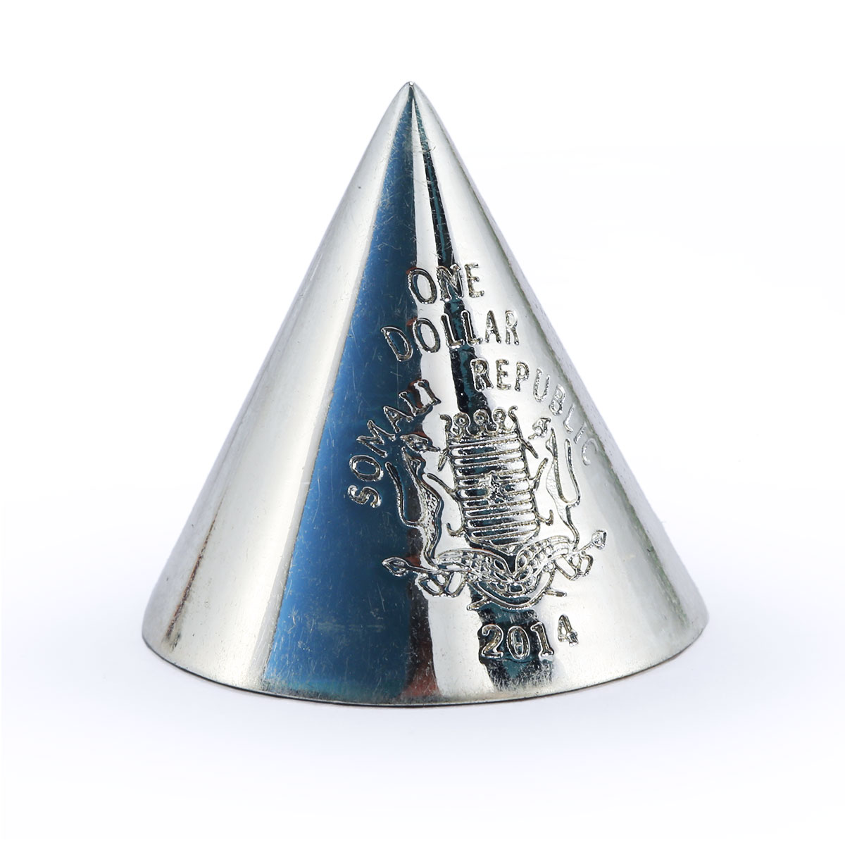 Somalia 1 dollar x 5 Cone Cylinder Cube Sphere Pyramid Figures CuNi coins 2014