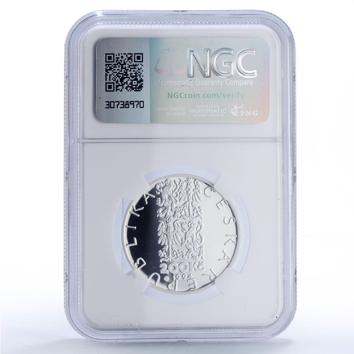 Czech Republic 200 korun Brno Tram Horse Drawn Railways PF69 NGC Ag coin 1994