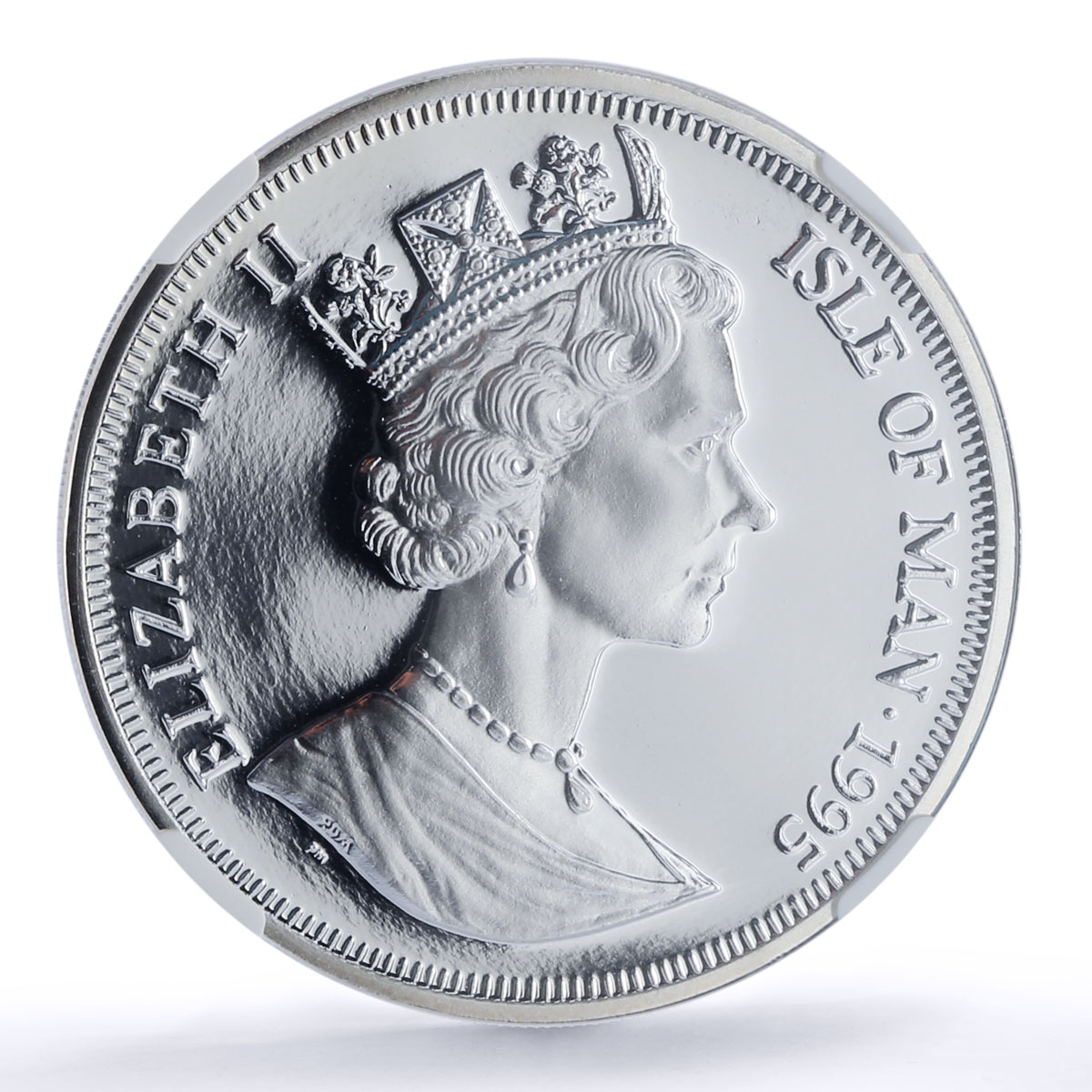 Isle of Man 1 oz Angel Archangel Michael Dragon PF69 NGC silver coin 1995