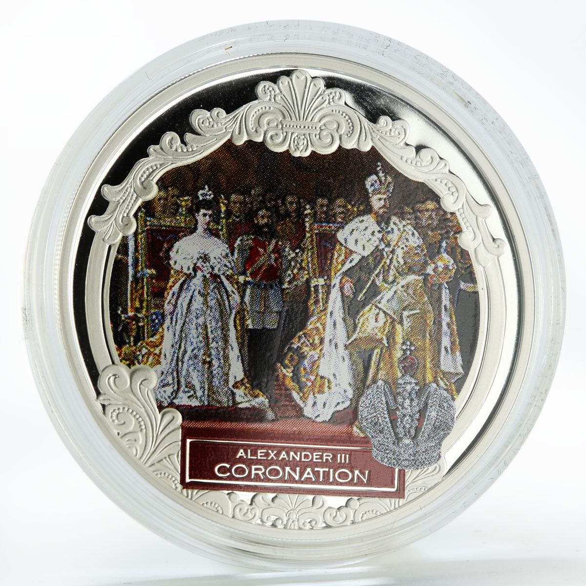 Fiji 2 dollars, a set of 3 coins Alexander III, Romanov family, silver coin 2012
