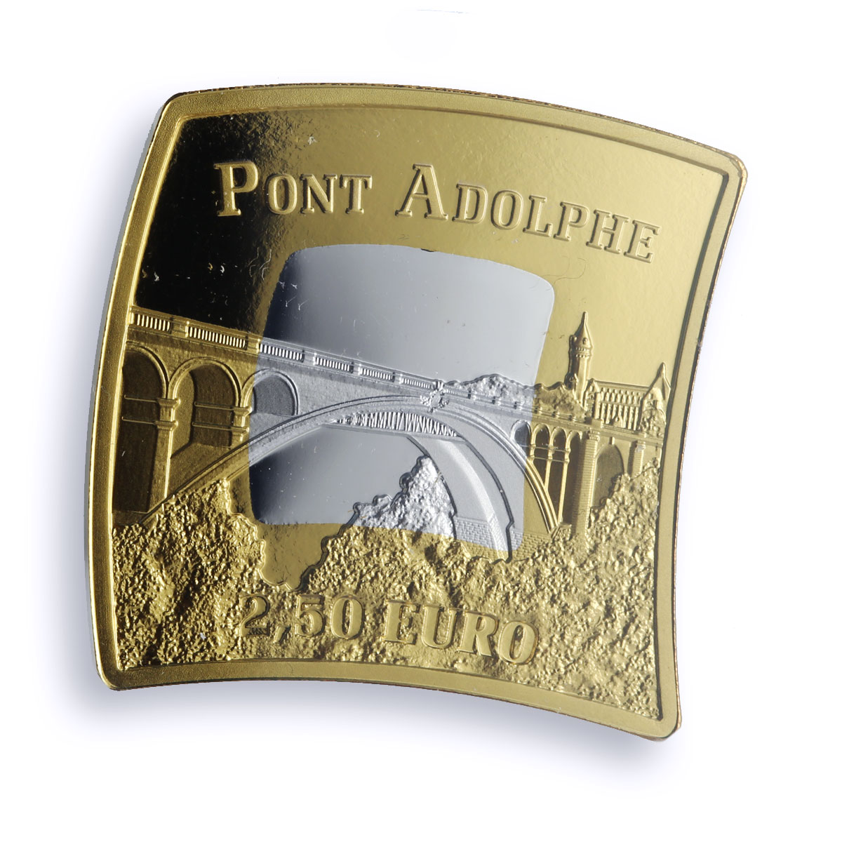 Luxembourg 2,5 euro Adolphe Bridge Henri Architecture PF69 NGC bimetal coin 2017