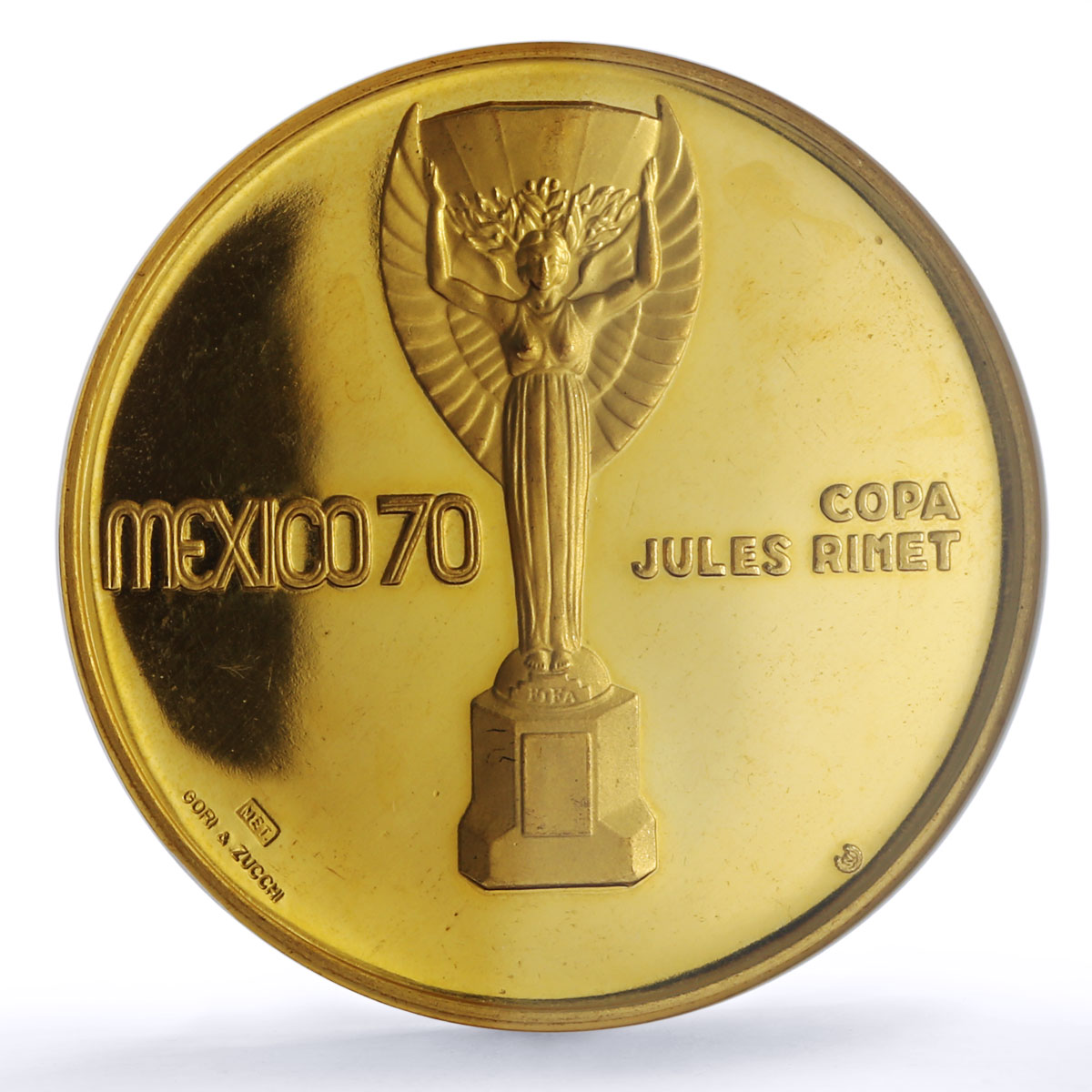 Mexico Football World Cup Jules Rimet Eagle Bird Gilt MS66 NGC bronze medal 1970