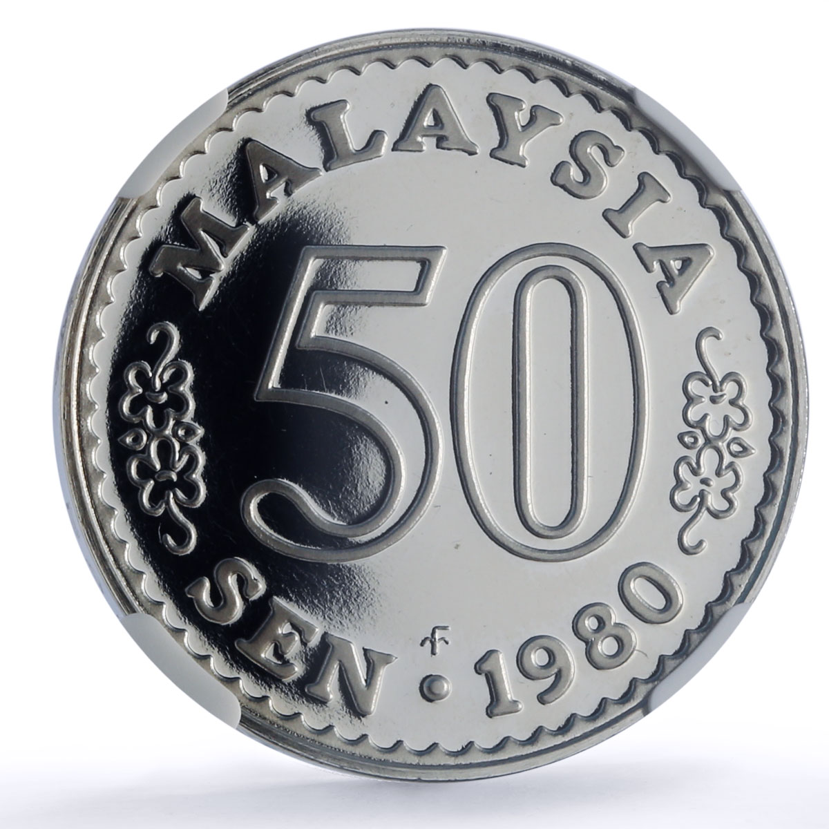 Malaysia 50 sen Republic Coinage Parliament House PF69 NGC CuNi coin 1980