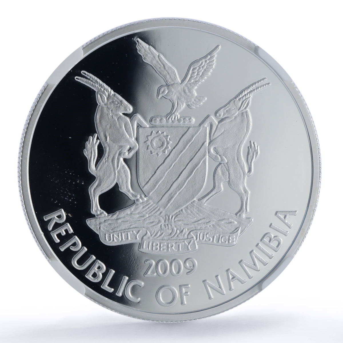 Namibia 10 dollars Litocranius Walleri Wildlife Fauna PF69 NGC silver coin 2009
