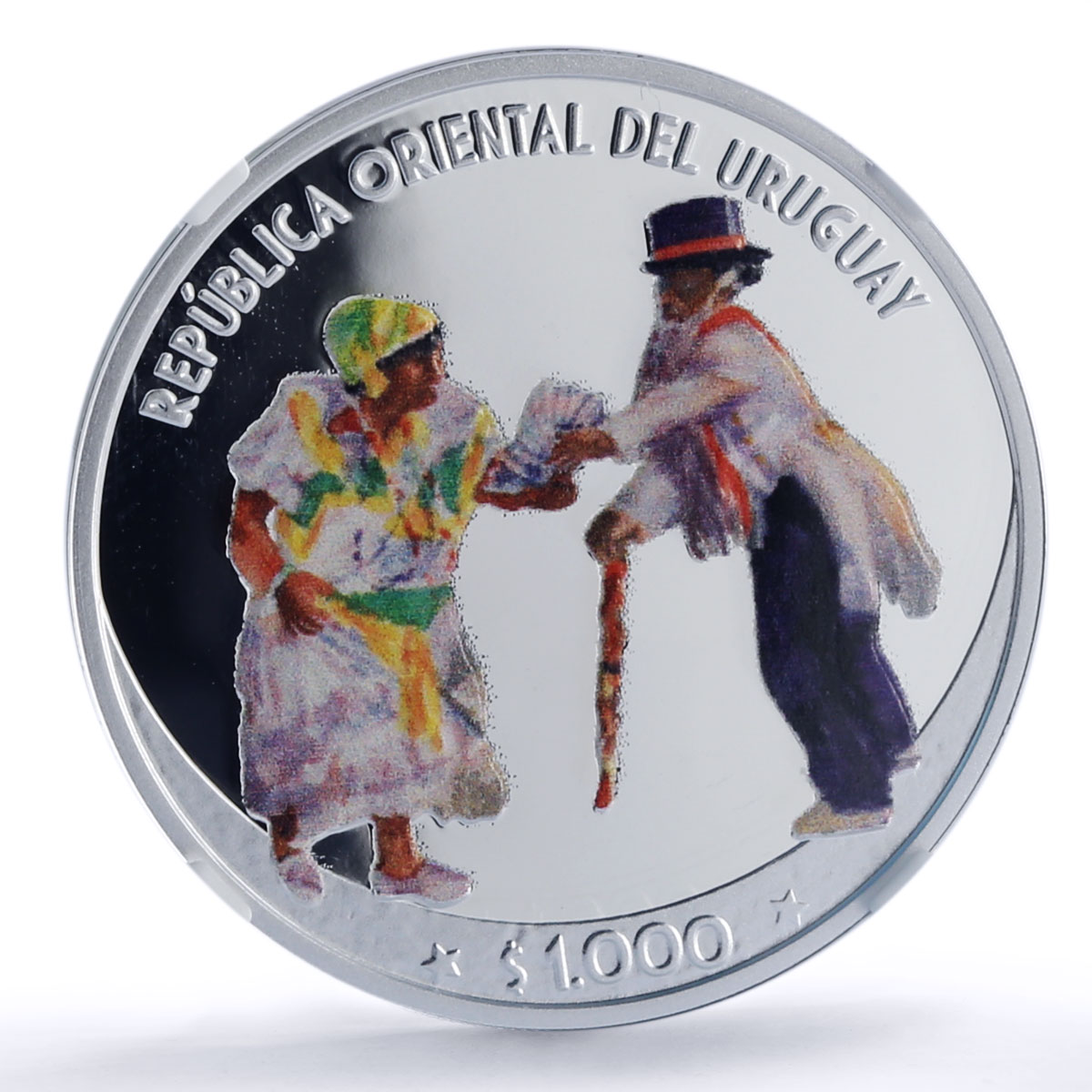 Uruguay 1000 pesos Candombe UNESCO Dances Culture PF70 NGC silver coin 2017