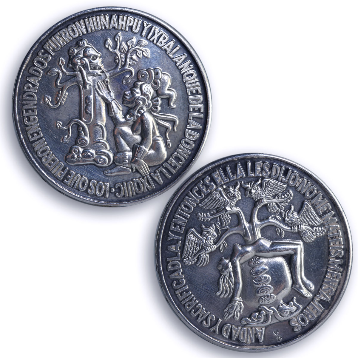Guatemala Set Maya Indians Crafts Traditions History Art silver medals 1976 1977