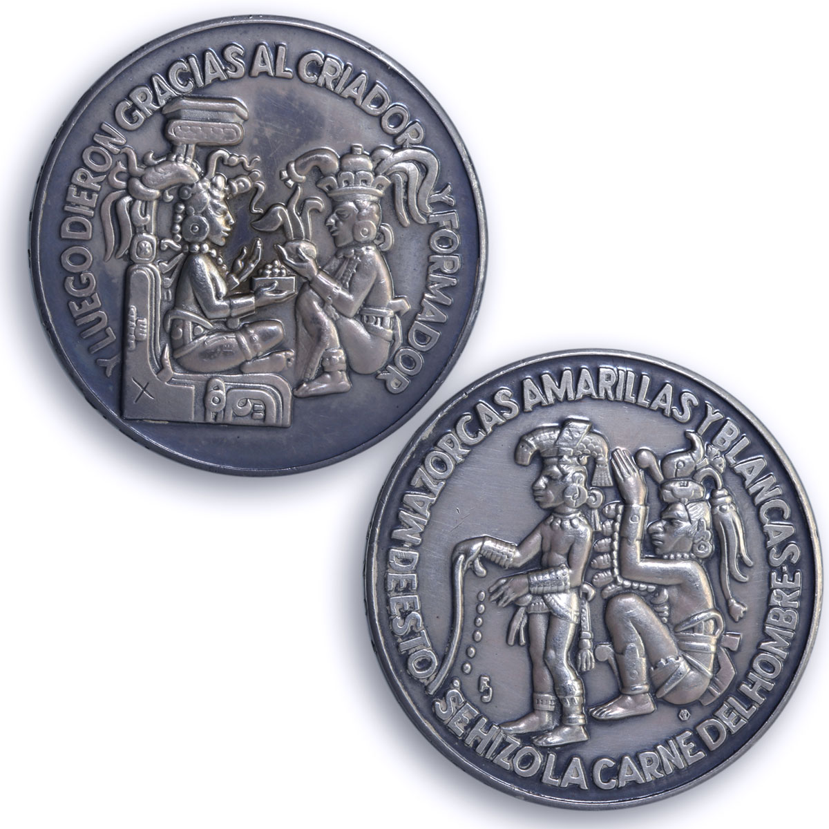 Guatemala Set Maya Indians Crafts Traditions History Art silver medals 1976 1977