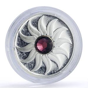 Canada 3 dollars June Alexandrite Birthstone Swarowski proof silver coin 2011