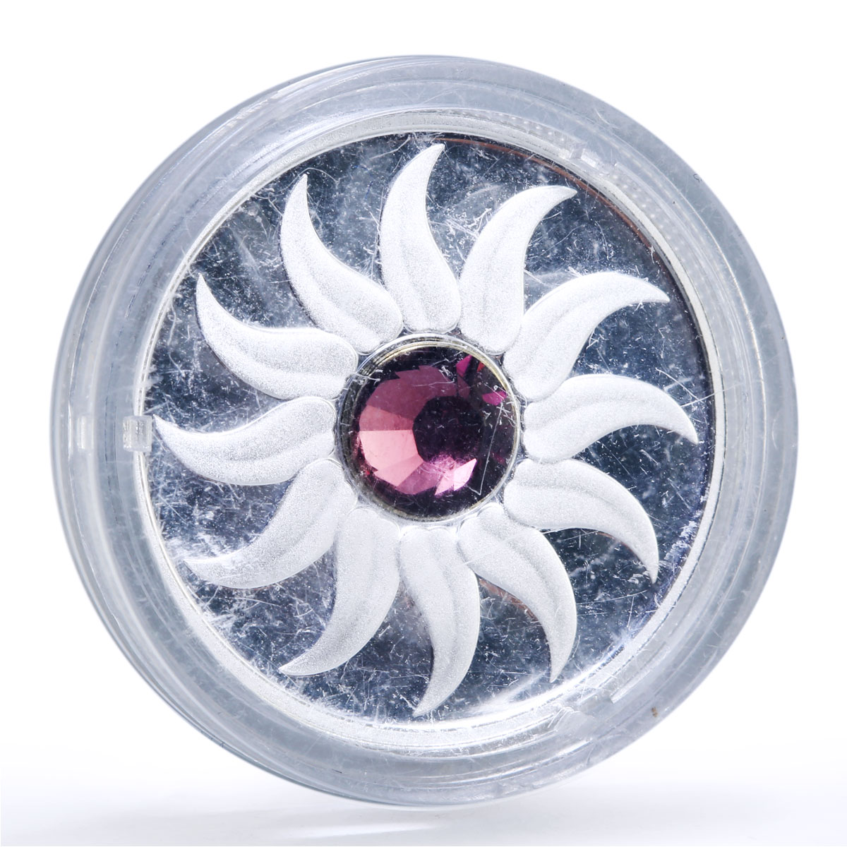 Canada 3 dollars October Tourmaline Birthstone Swarowski proof silver coin 2011