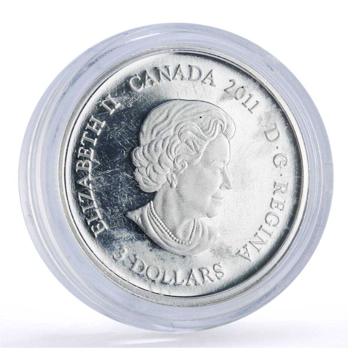 Canada 3 dollars October Tourmaline Birthstone Swarowski proof silver coin 2011