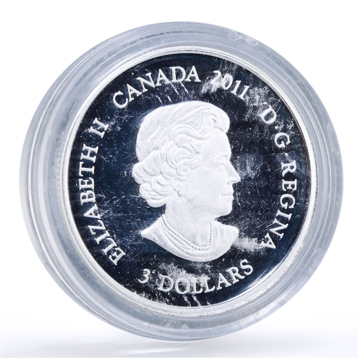 Canada 3 dollars October Tourmaline Birthstone Swarowski proof silver coin 2011