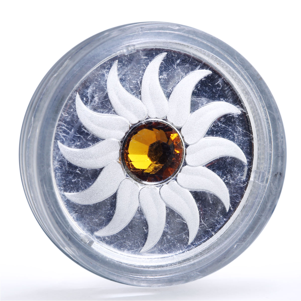 Canada 3 dollars November Topaze Birthstone Swarowski proof silver coin 2011