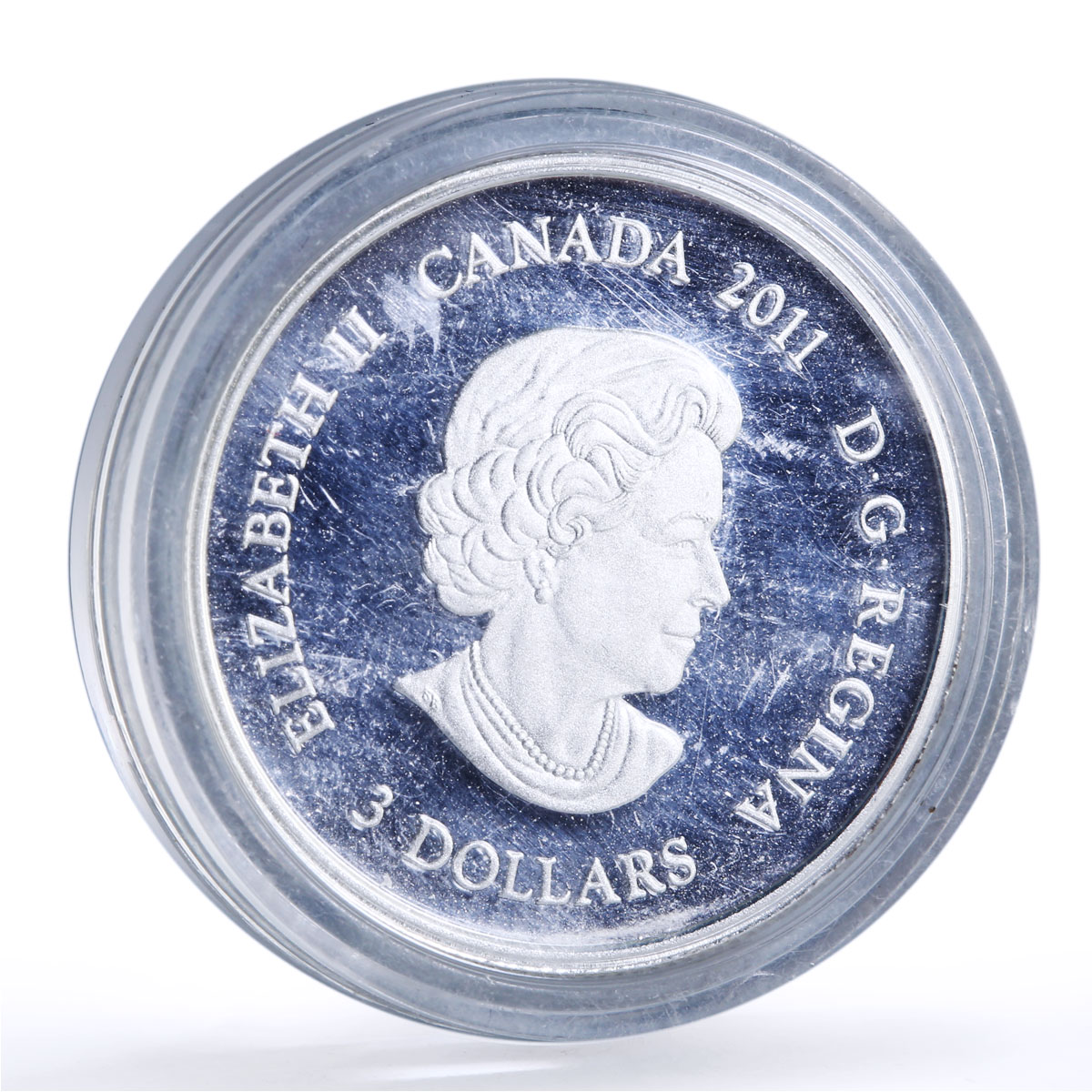 Canada 3 dollars November Topaze Birthstone Swarowski proof silver coin 2011