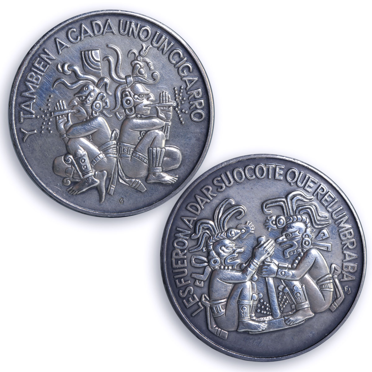 Guatemala Set Maya Indians Crafts Traditions History Art silver medals 1976 1977