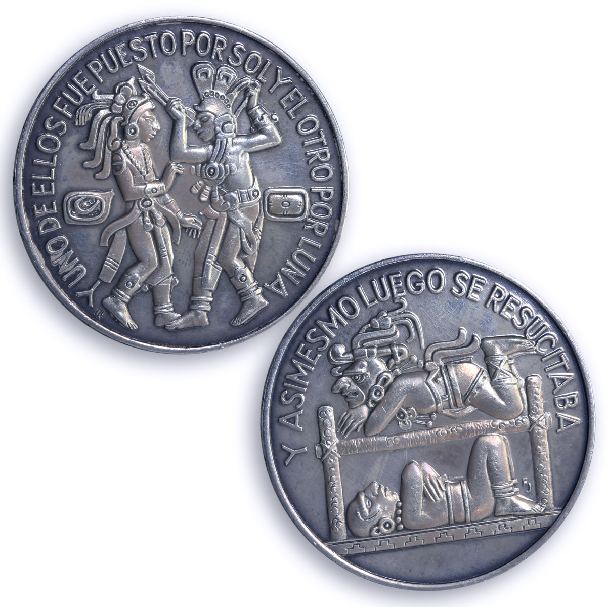 Guatemala Set Maya Indians Crafts Traditions History Art silver medals 1976 1977