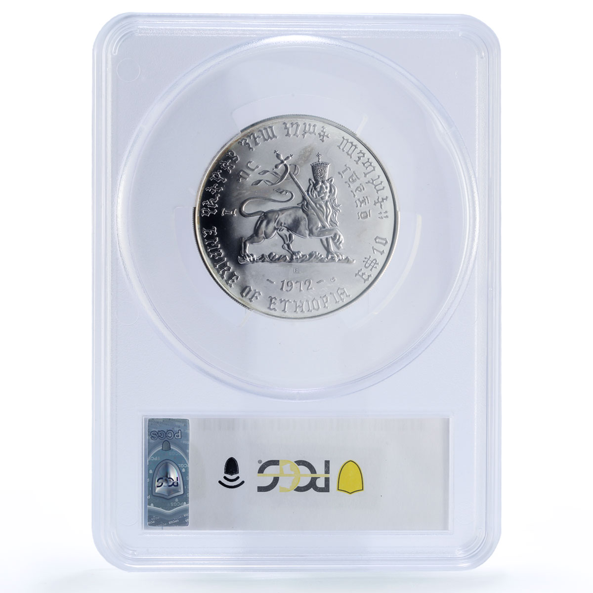 Ethiopia 10 dollars Emperor Haile Selassie I Politics MS67 PCGS silver coin 1972