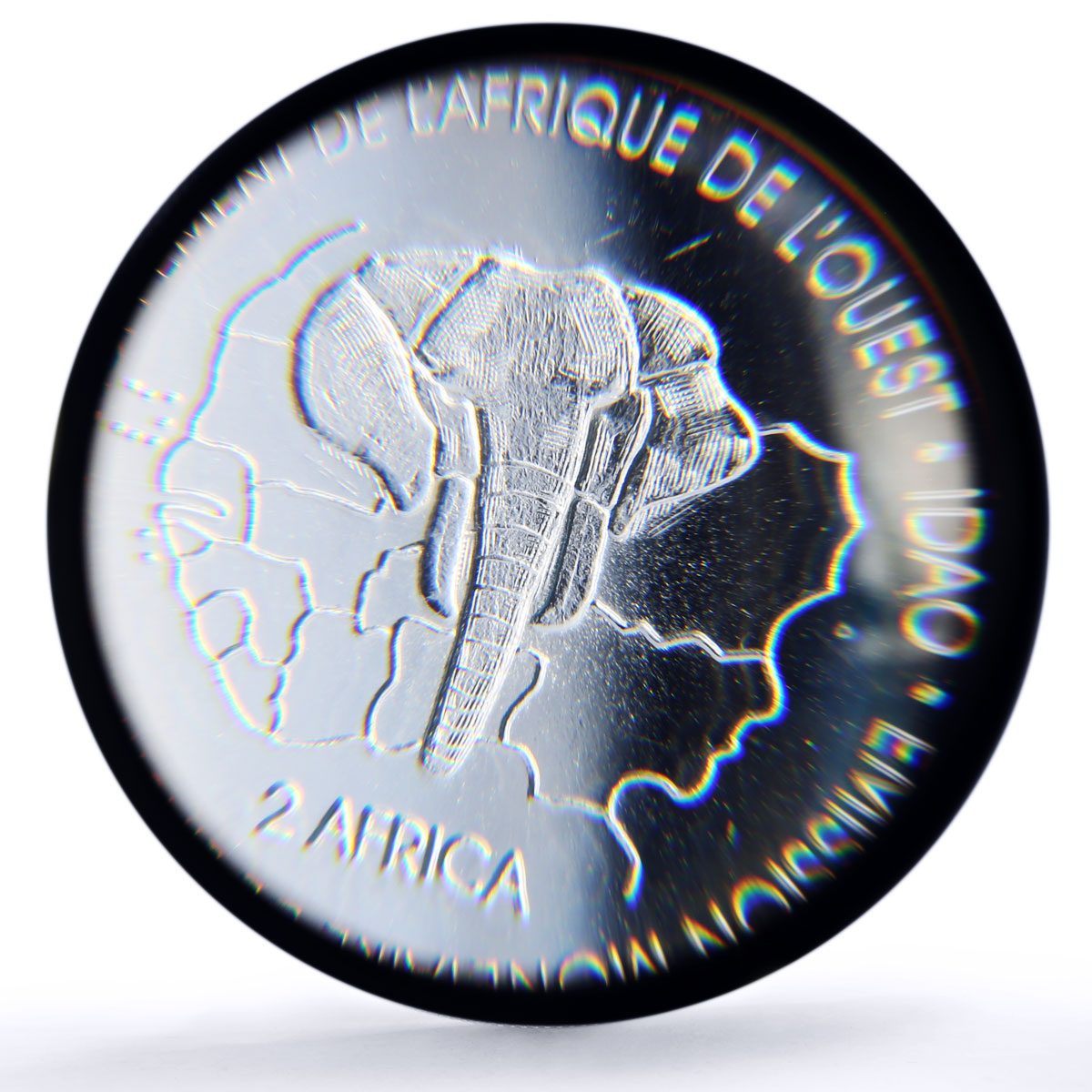 Senegal 3000 francs Bush Baby IDAO 2 Africa Elephant MS67 PCGS silver coin 2003