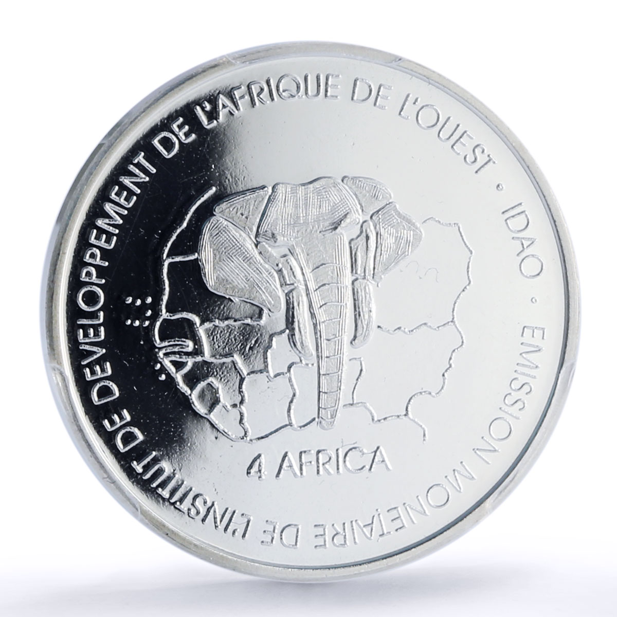 Benin 6000 CFA Olympics Beijing IDAO 4 Africa Elephant MS67 PCGS AG coin 2005