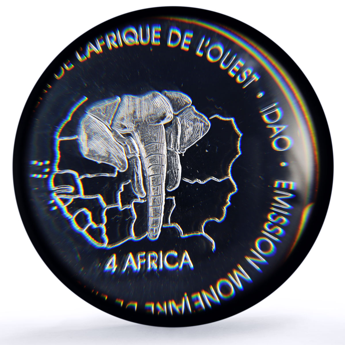 Benin 6000 CFA Olympics Beijing IDAO 4 Africa Elephant MS67 PCGS AG coin 2005