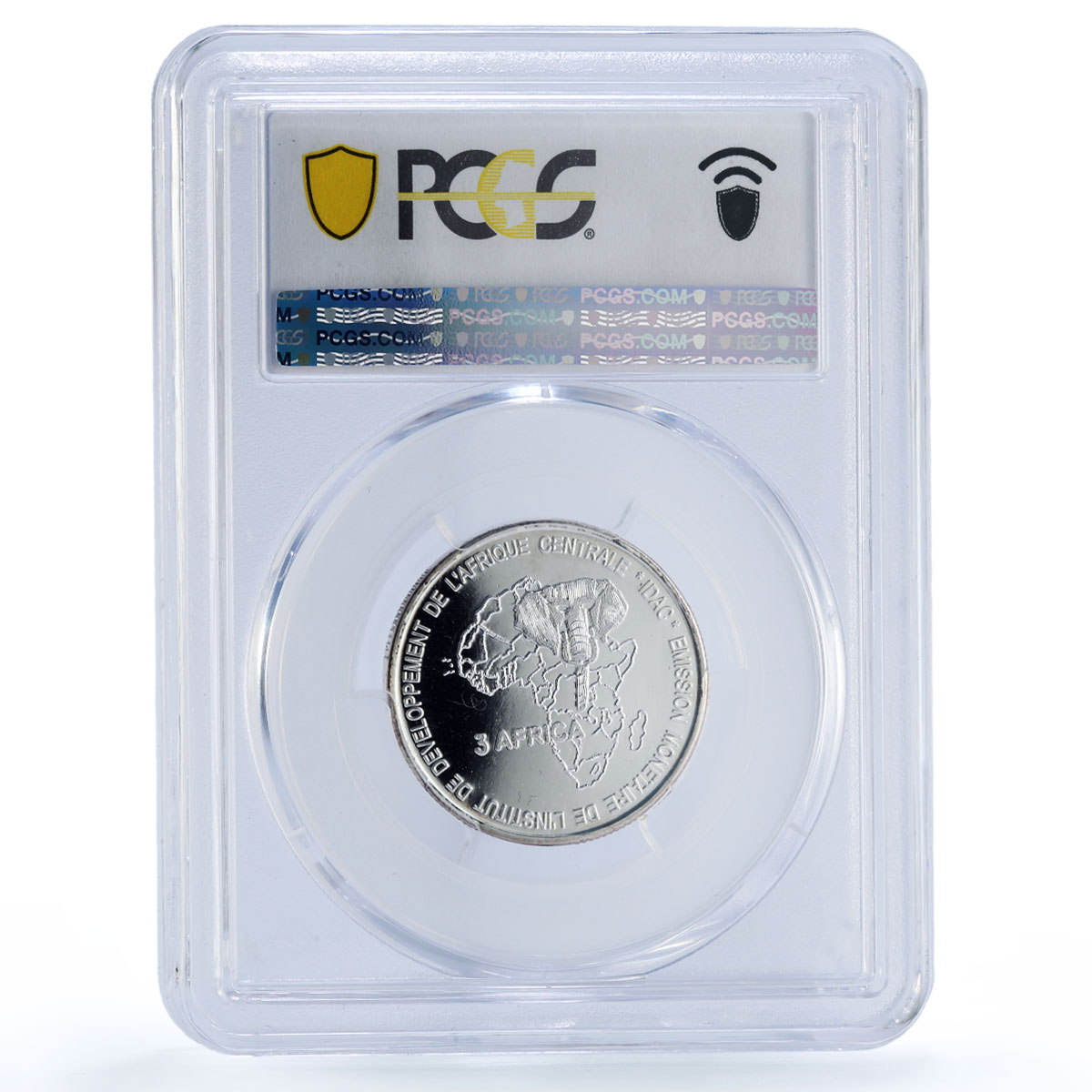 Chad 4500 CFA Croissance Lamb IDAC 3 Africa Elephant MS68 PCGS silver coin 2005