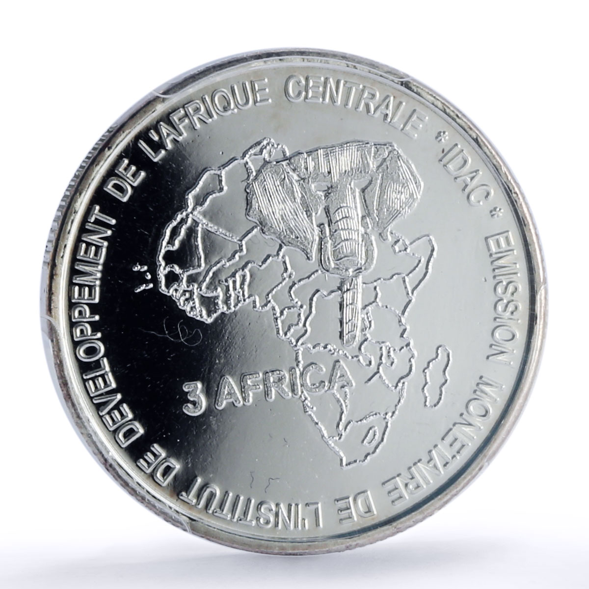 Chad 4500 CFA Croissance Lamb IDAC 3 Africa Elephant MS68 PCGS silver coin 2005