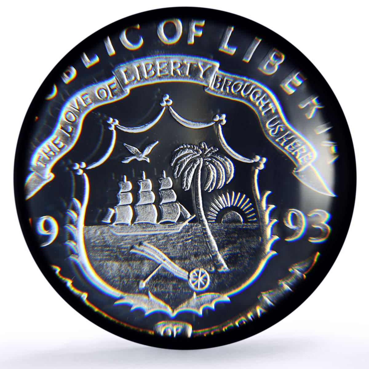 Liberia 10 dollars Corythosaurus Preserve Dinosaurs PR68 PCGS silver coin 1993