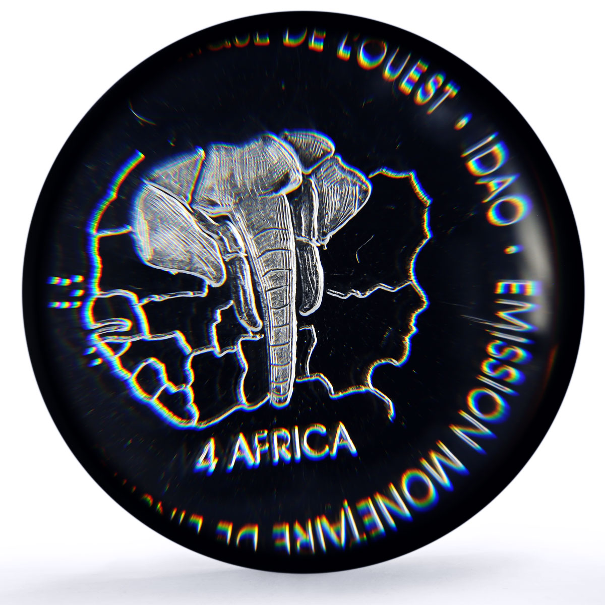Niger 6000 francs Stop Malaria IDAO 4 Africa Elephant MS66 PCGS silver coin 2005