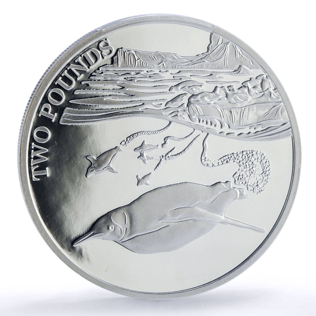 British Antarctic 2 pounds Emperor Penguin Fauna PR70 PCGS silver coin 2016