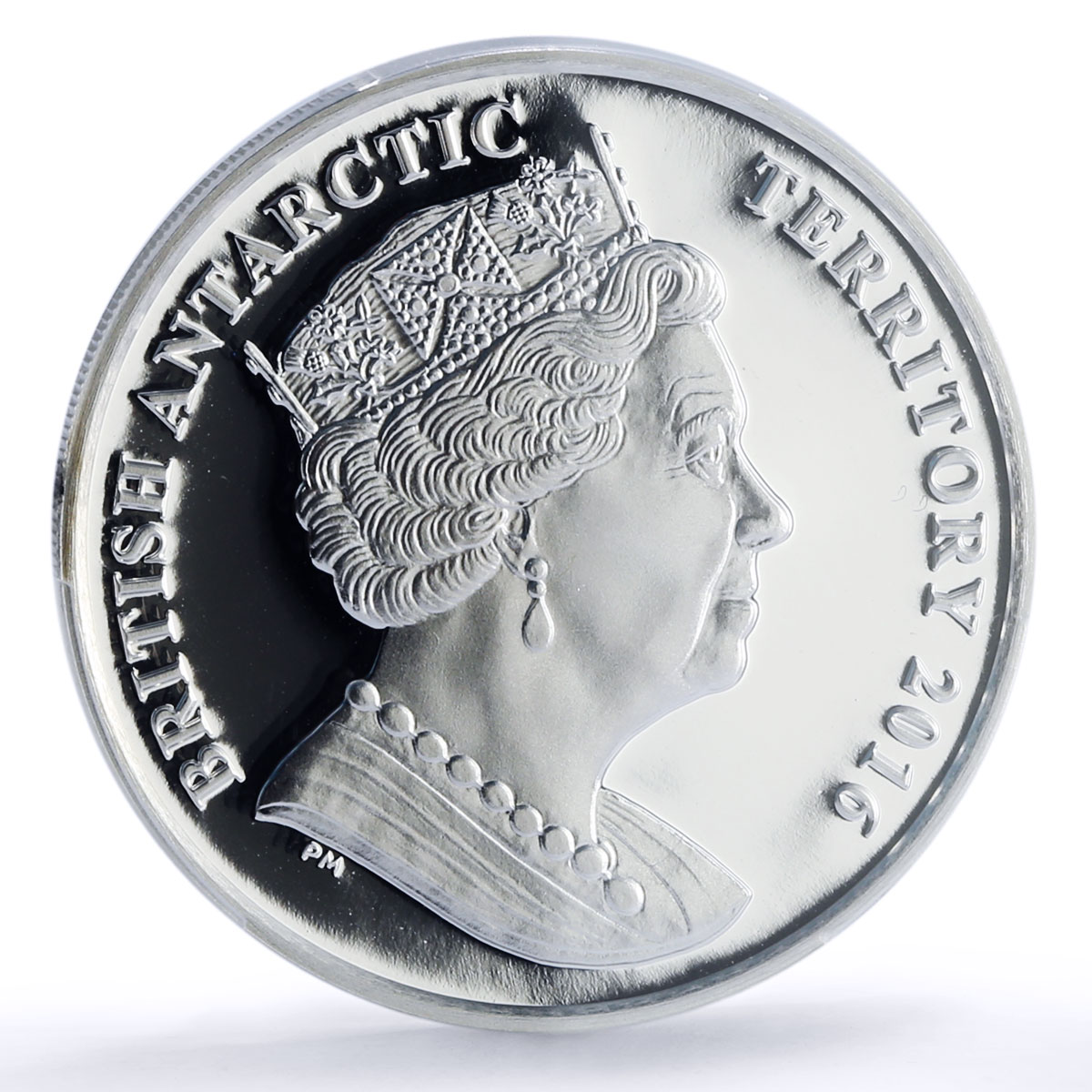 British Antarctic 2 pounds Emperor Penguin Fauna PR70 PCGS silver coin 2016